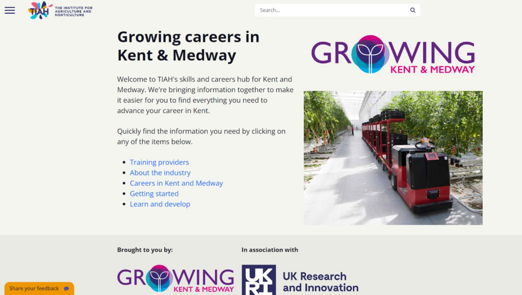 Screenshot of new regional digital skills hub