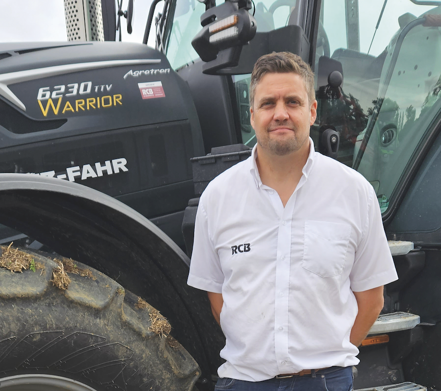 Matt Boreham with Deutz-Fahr tractor