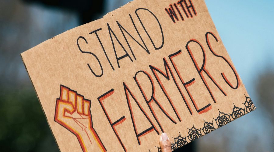 Farmers protest fruit and vegetables