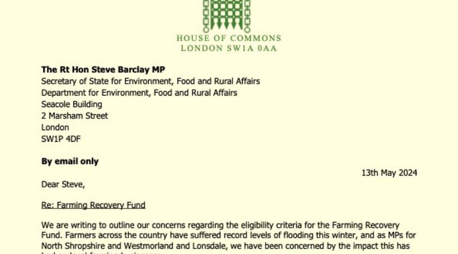 MPs call on the government to support farmers who have been affected by flooding