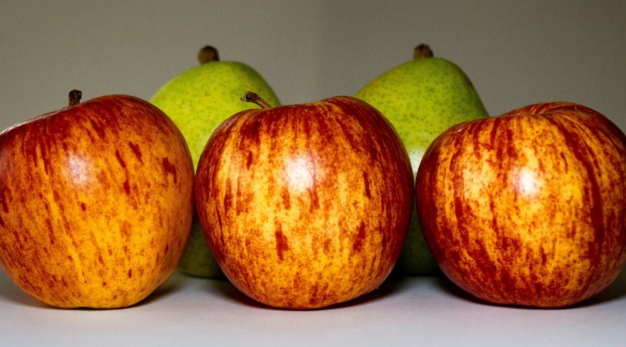 Apples and pears grown in the UK