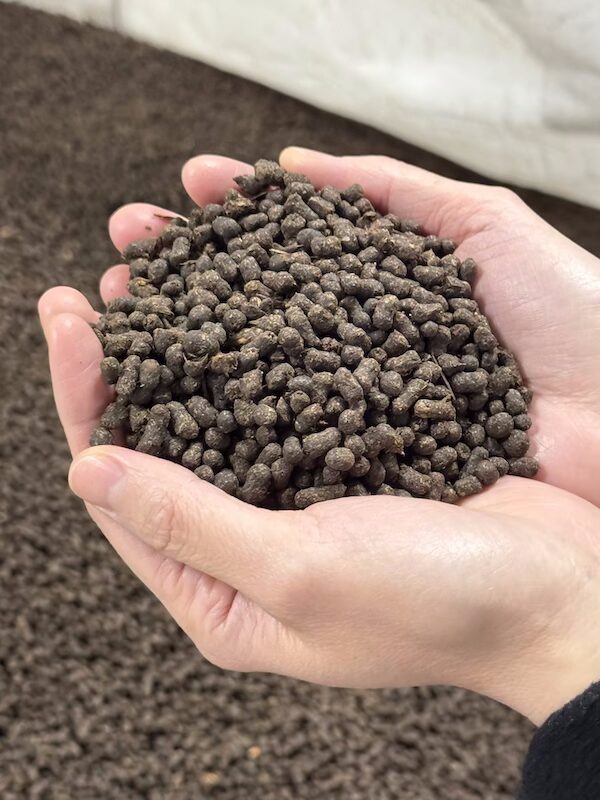 handful of pellet fertiliser